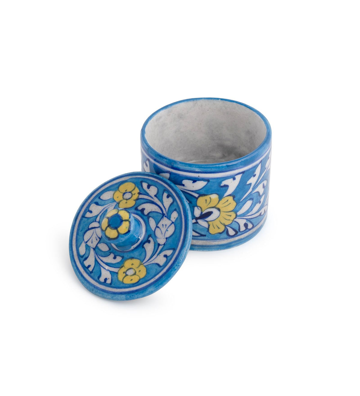 Blue Pottery Box with Lid
