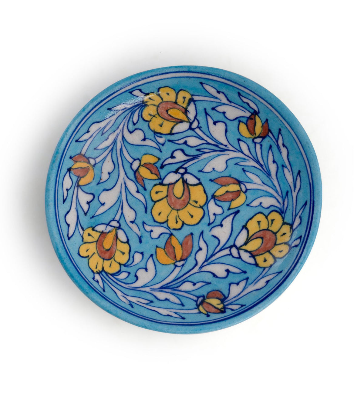 Handcrafted Blue Pottery Bowl