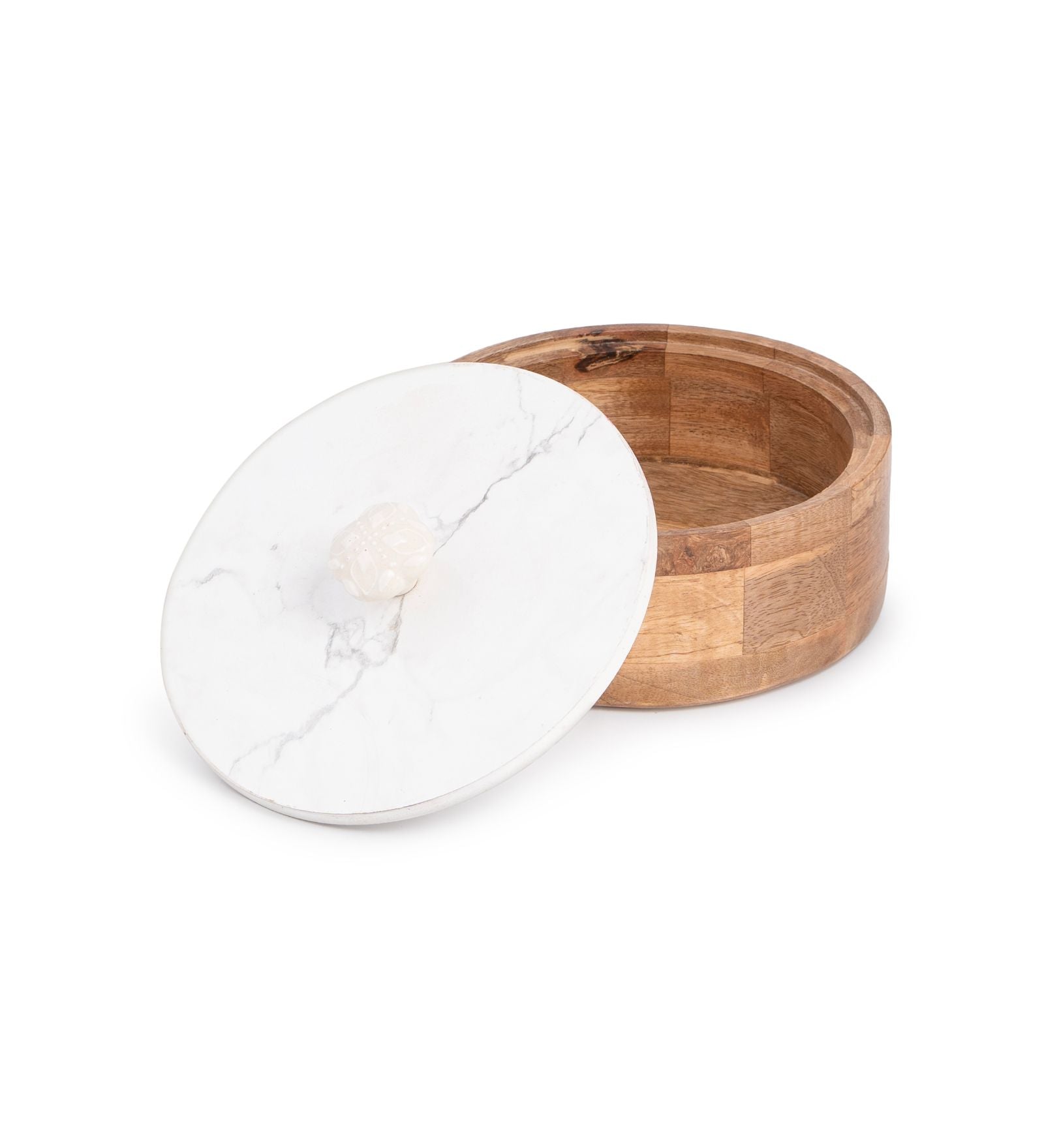 Wooden Round Box With Sunmica Lid