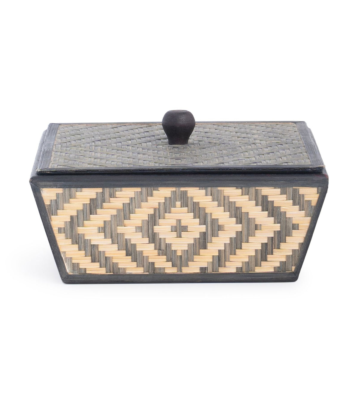 Bamboo Patterned Square Box With Lid