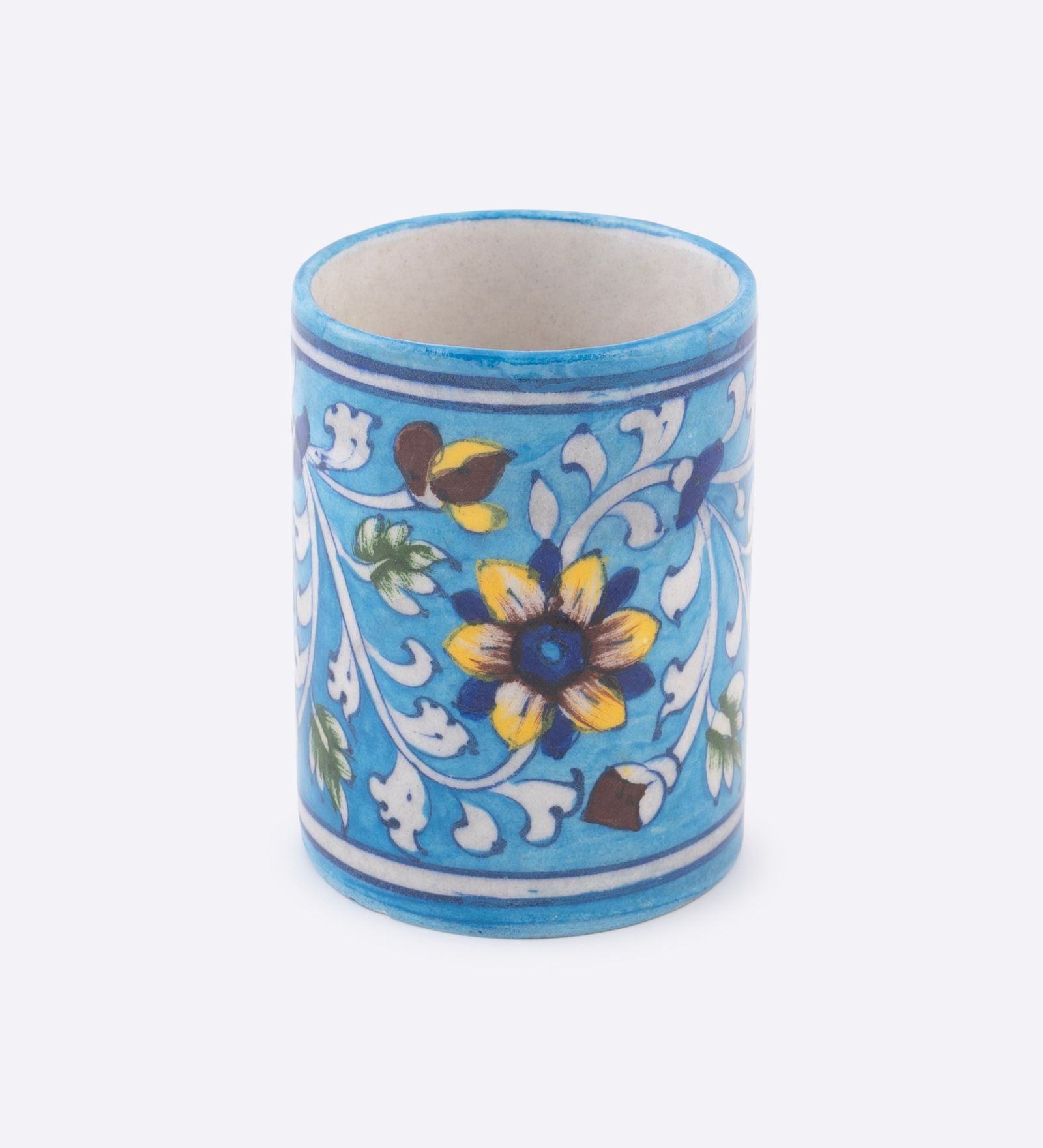 Blue Pottery Pen Stand