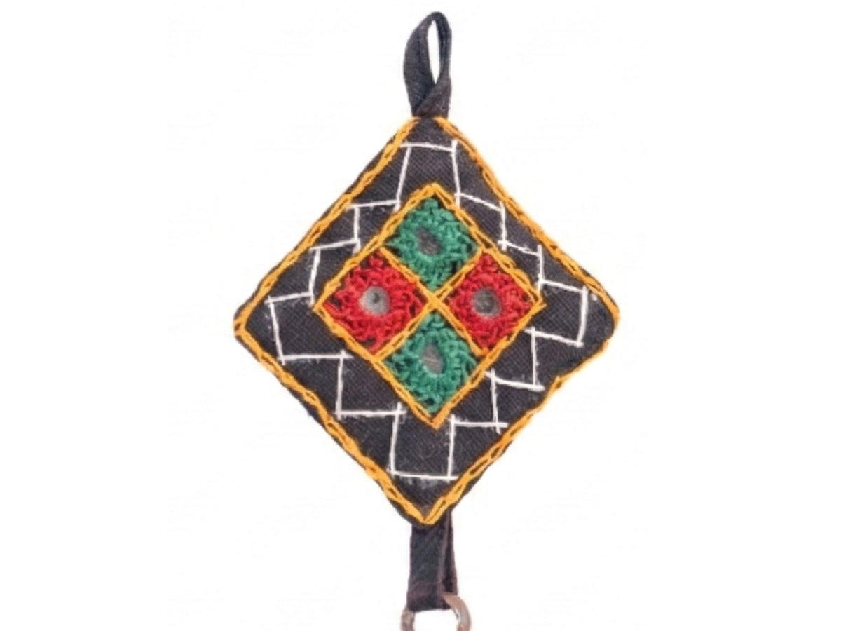 Cloth Mirror Work Bells