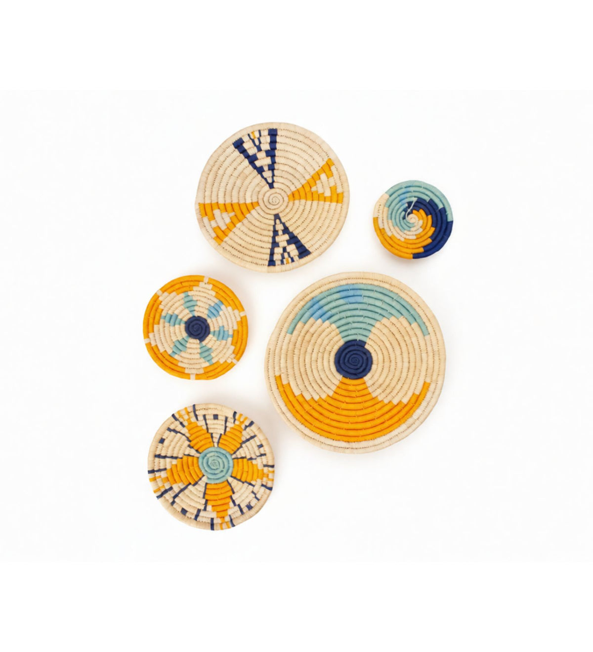 Sabai Grass Patterned Wall Hanging Set (Set of 5)