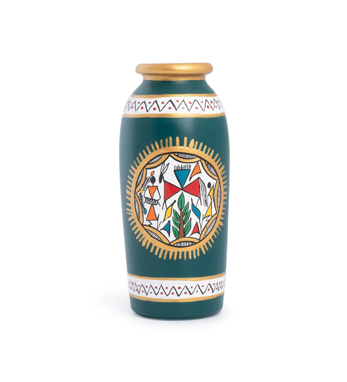 Terracotta Hand-Painted Flower Vase