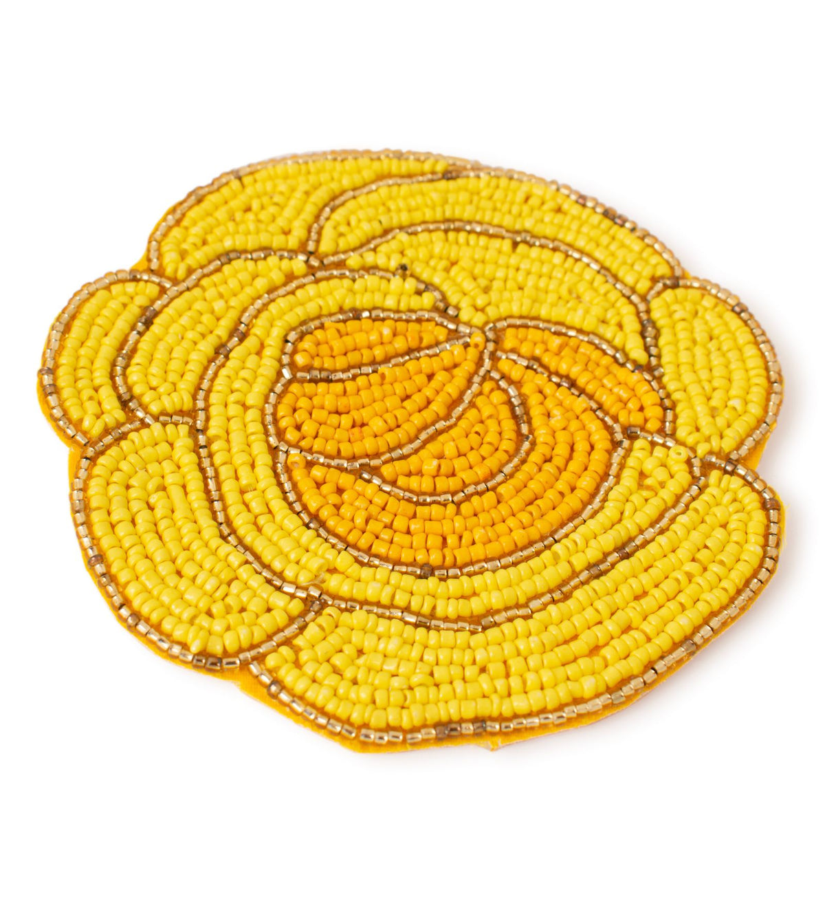 Beaded Rose Shaped Coasters (Set of 2/Pair)