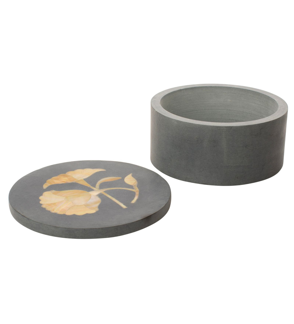 Marble Trinket Box With Mother of Pearl Inlay Work