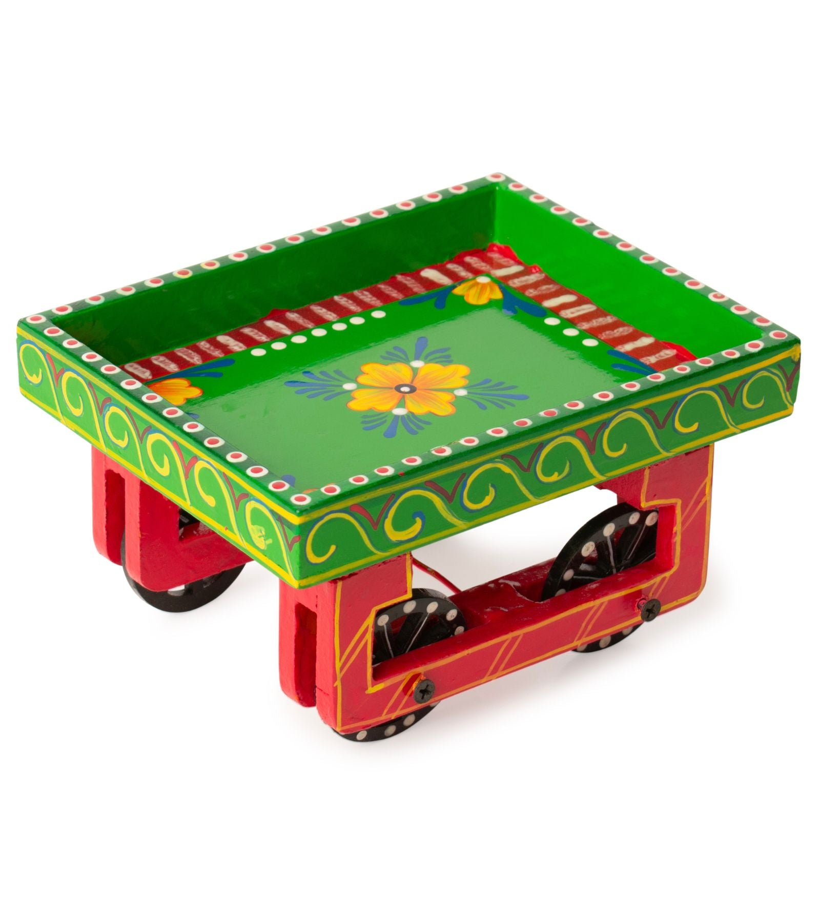 Hand Painted Wooden Thela Tray