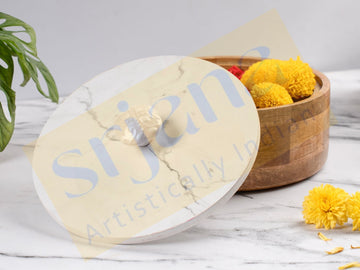 Wooden Round Box With Sunmica Lid