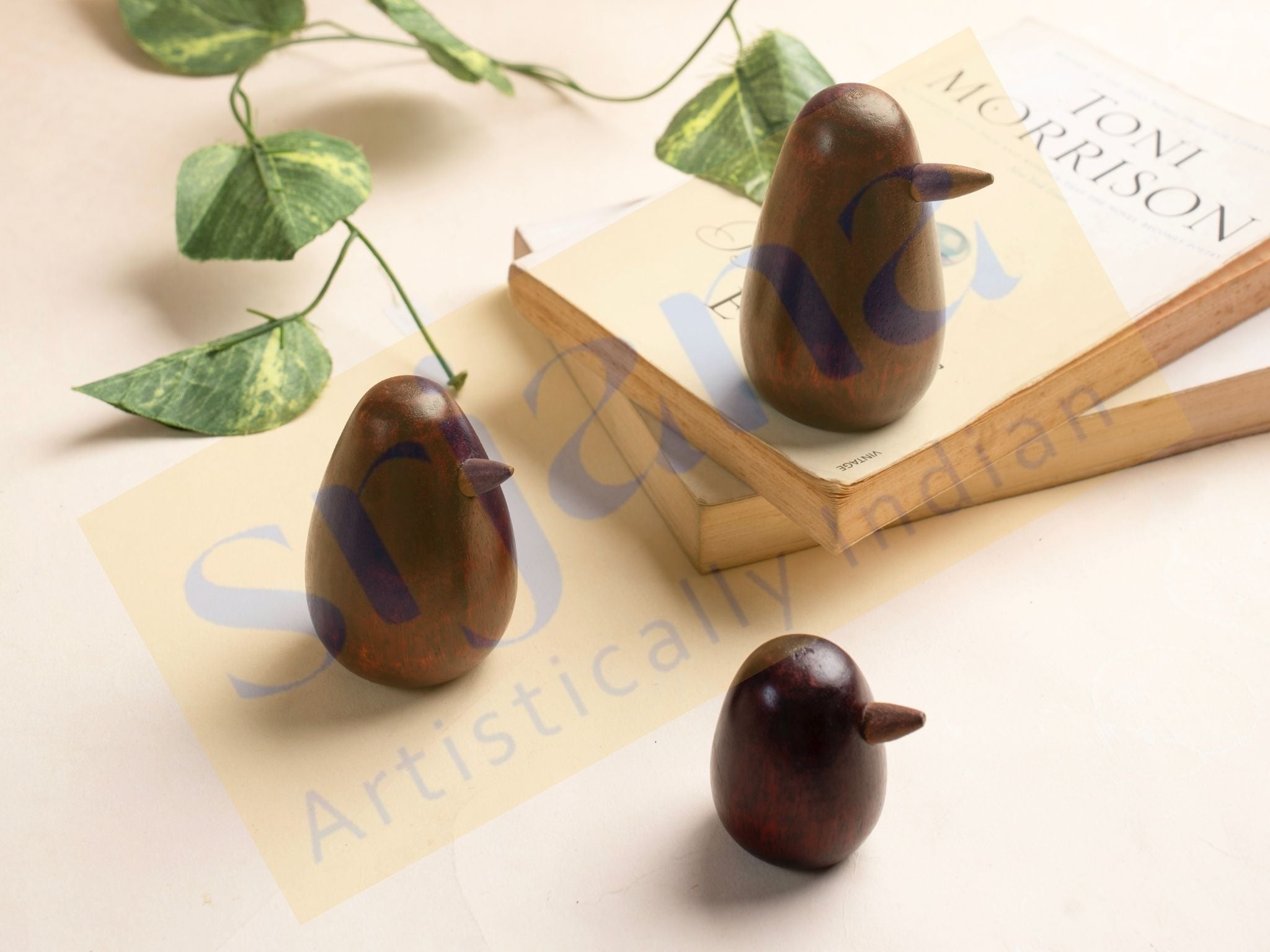 Handcrafted Wooden Bird Decor