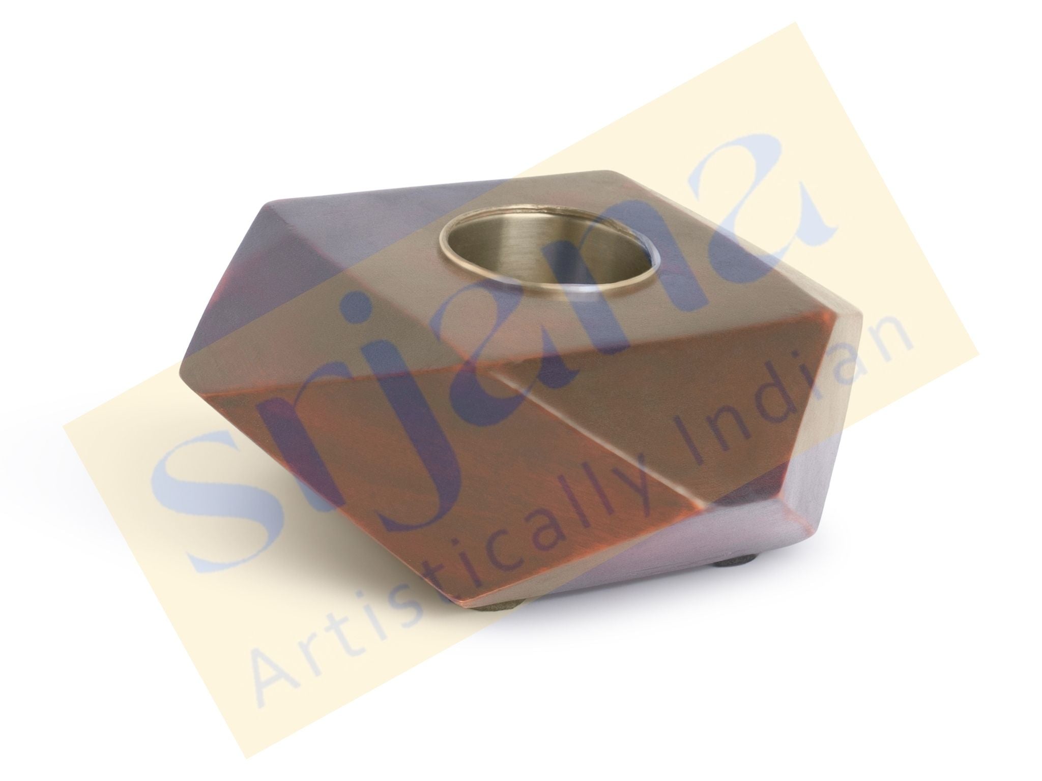 Geometric Wooden Pen Holder