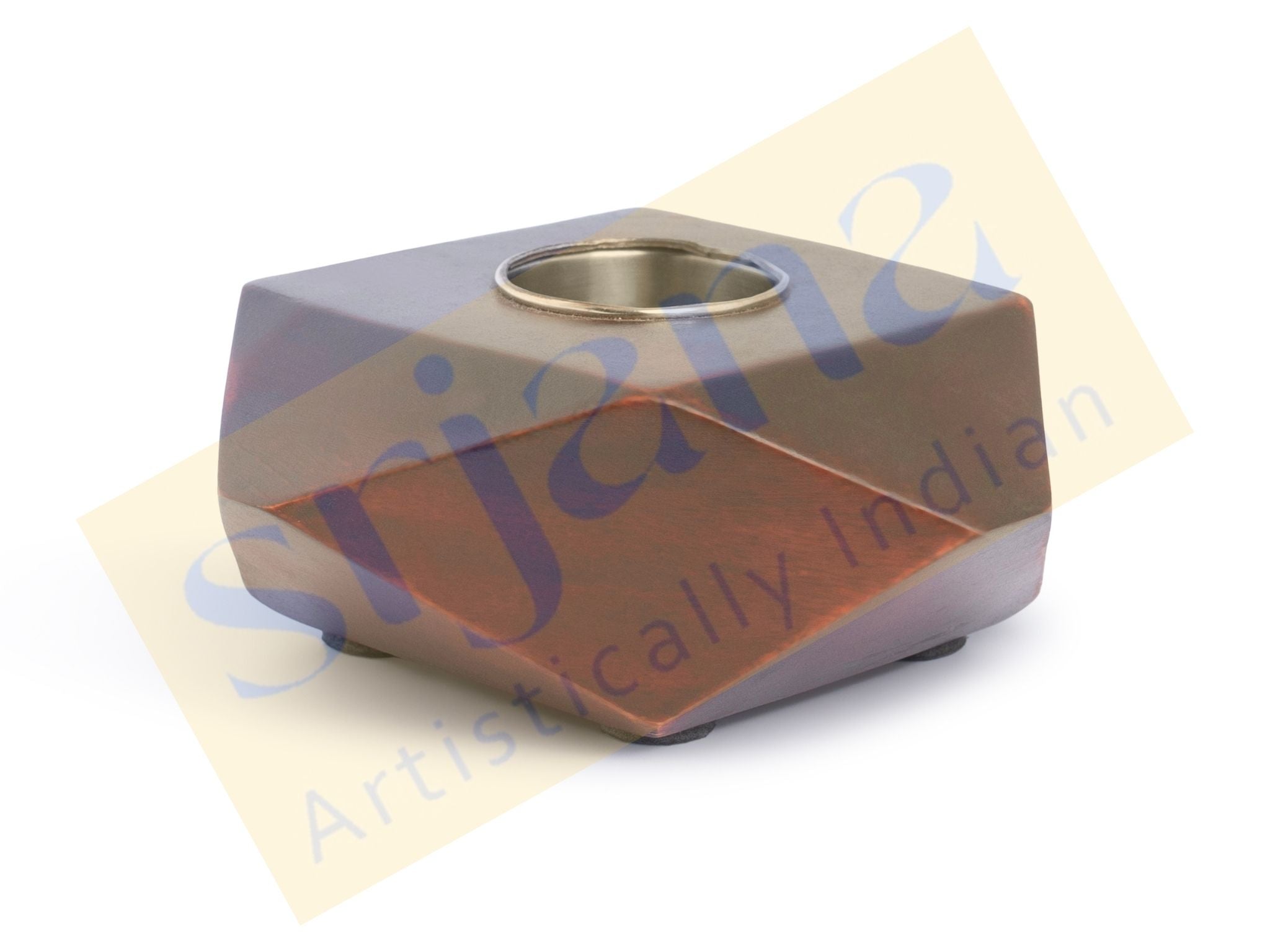 Geometric Wooden Pen Holder