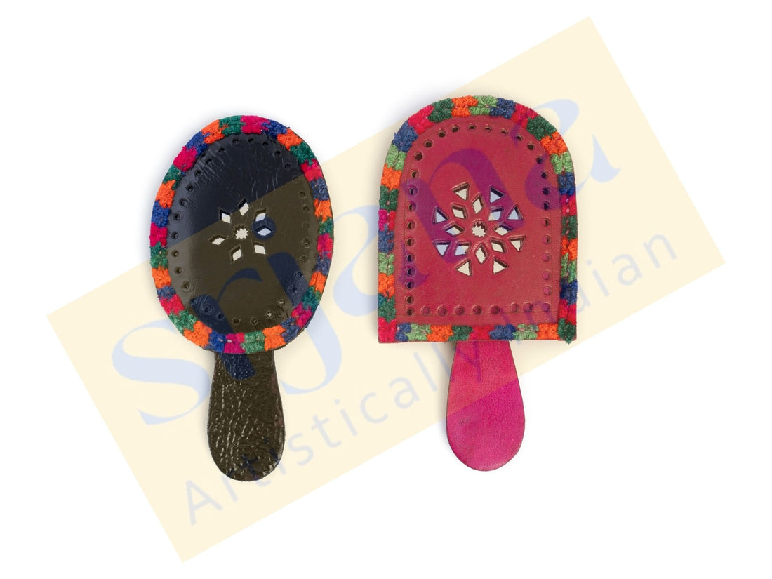 Handcrafted Vegan Leather Hand Mirror