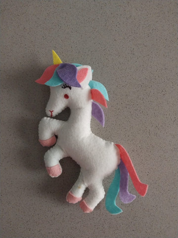 Handcrafted Felt Unicorn Plush Toy