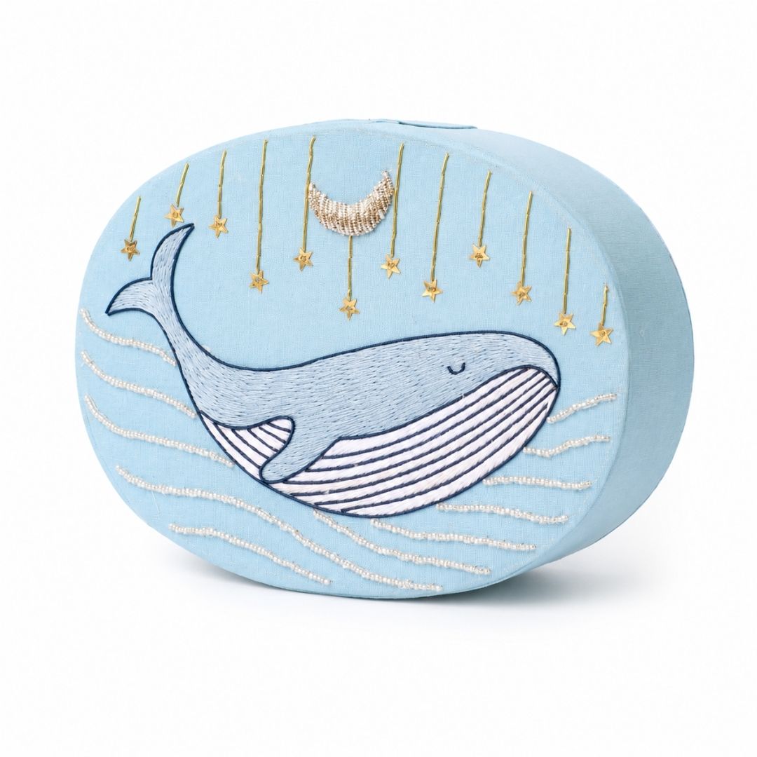 Whale-Themed Multi-Utility Wooden Box